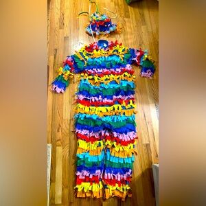 Adult Pinata Costume Size Medium Colorful Fiesta Party Halloween Outfit